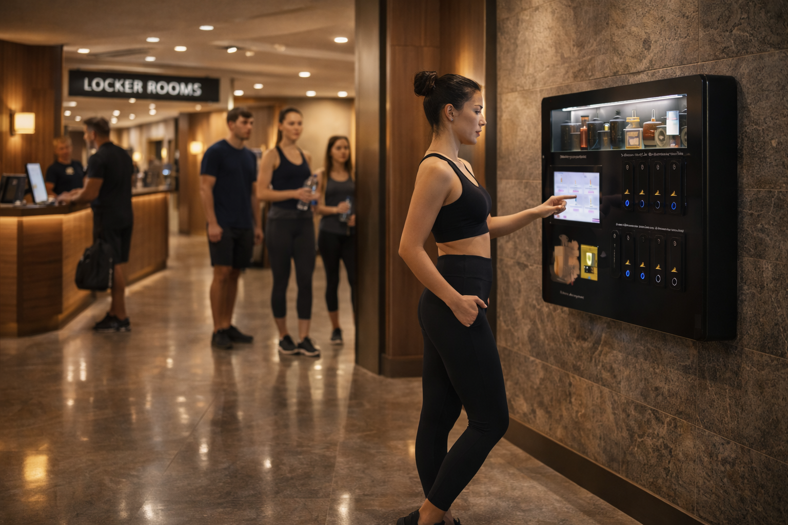Elite Fitness Club vending machine installation