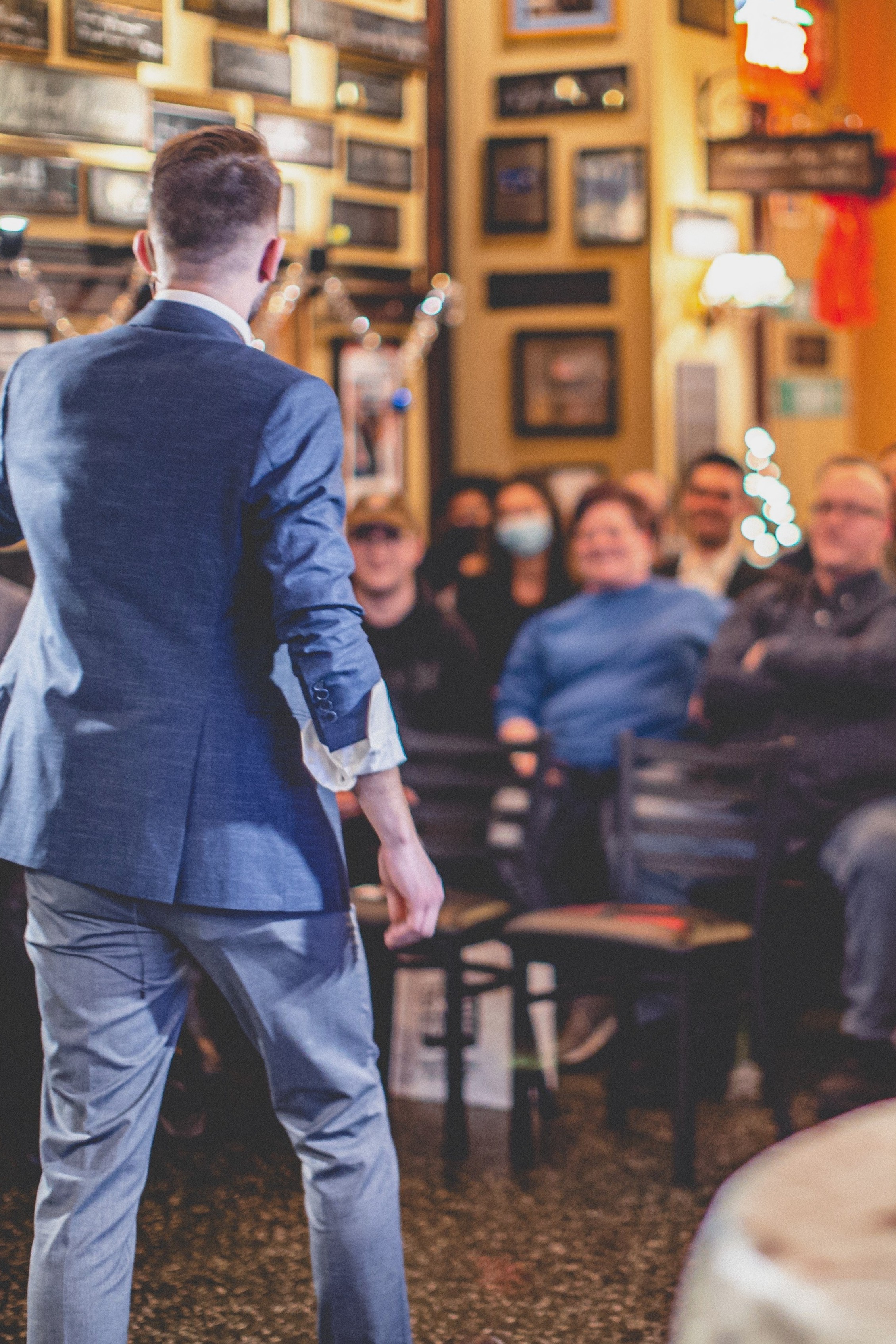 Luka commanding the room