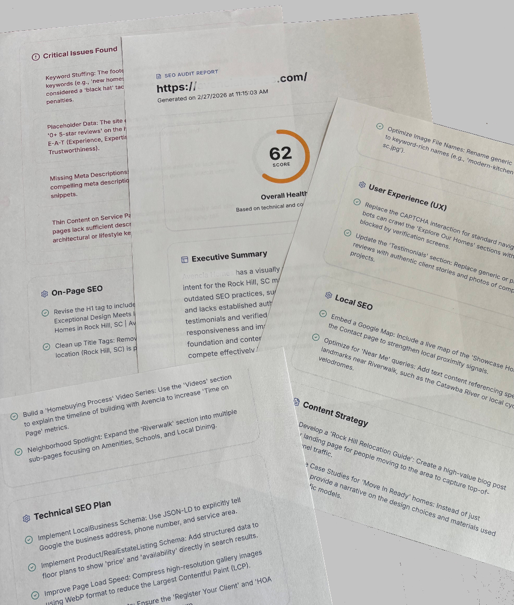 SEOPower AI SEO analysis tool dashboard showing real-time keyword insights, page optimization scores, and search ranking data