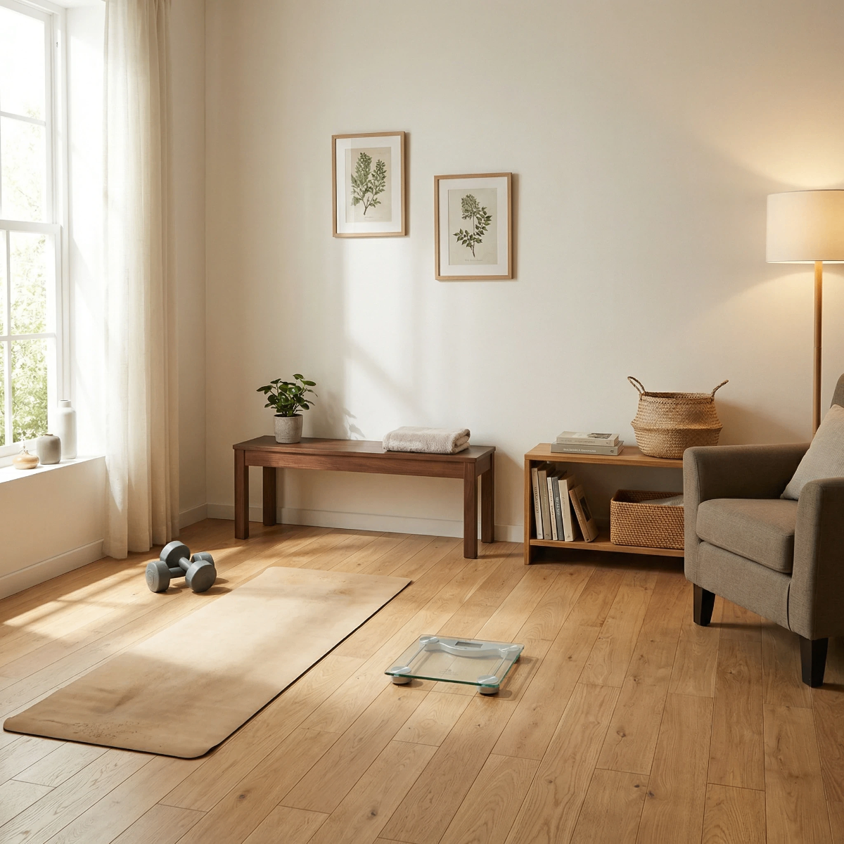 Modern home gym interior