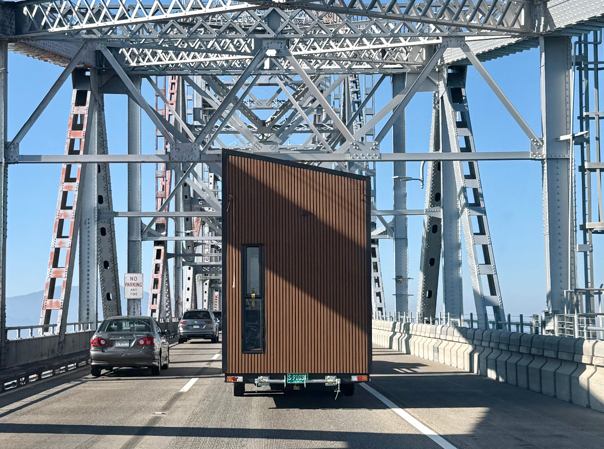 M1 studio crossing the Richmond-San Rafael Bridge