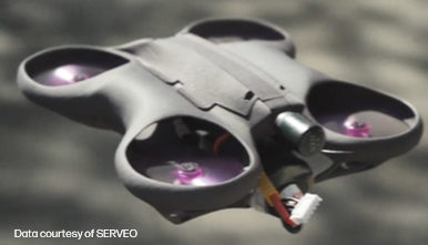 SERVEO, HP MJF로 XperDron 산업용 드론 위상 최적화 경량화·설계 자유·빠른 개발 실현