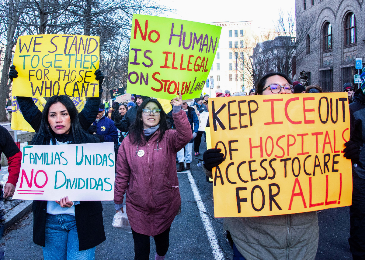 Community solidarity rally in Connecticut
