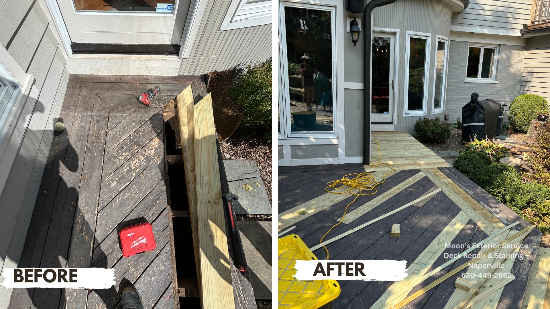 Deck repair project - Yorkville, IL