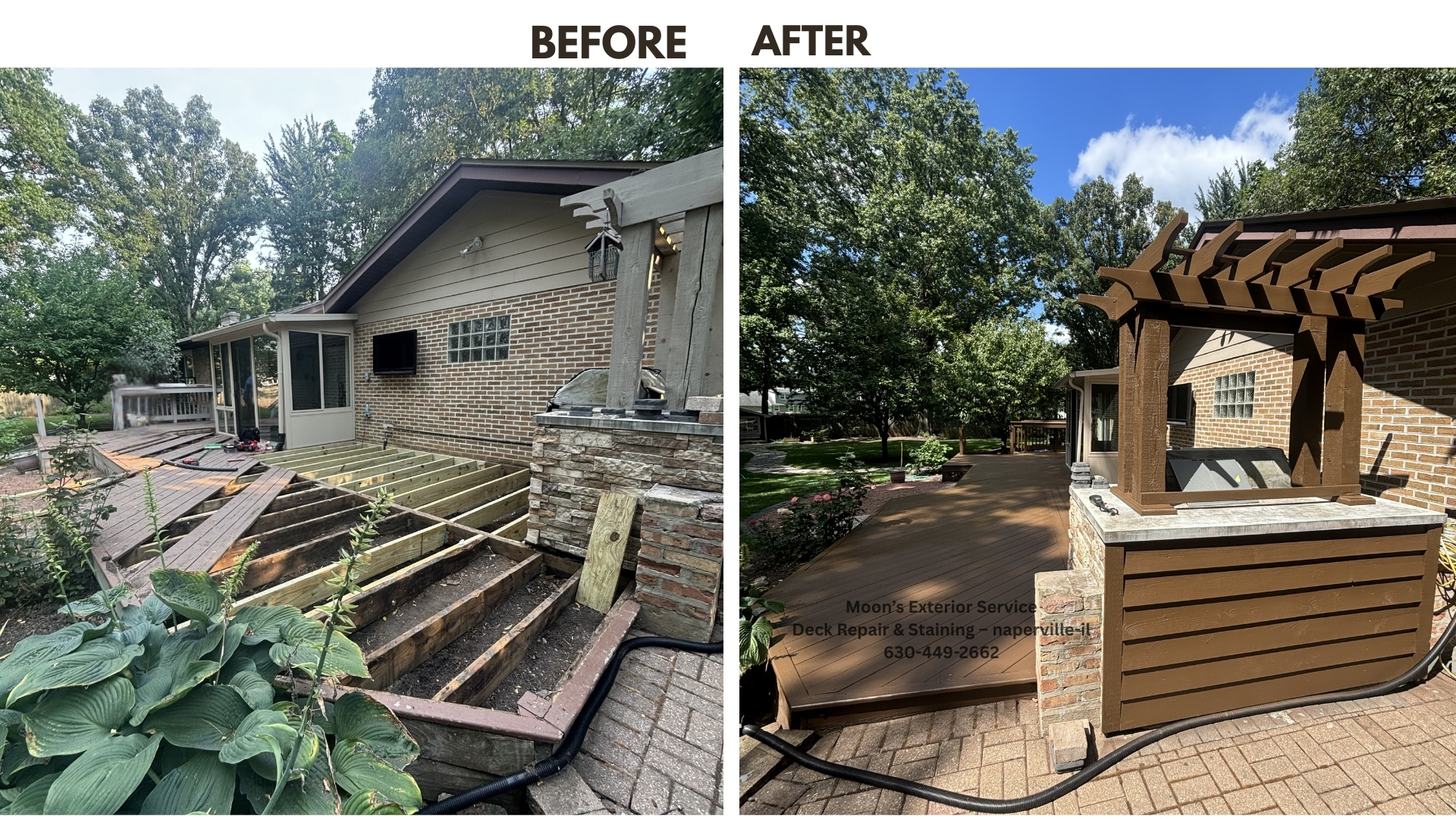 Deck repair project - Glen Ellyn, IL