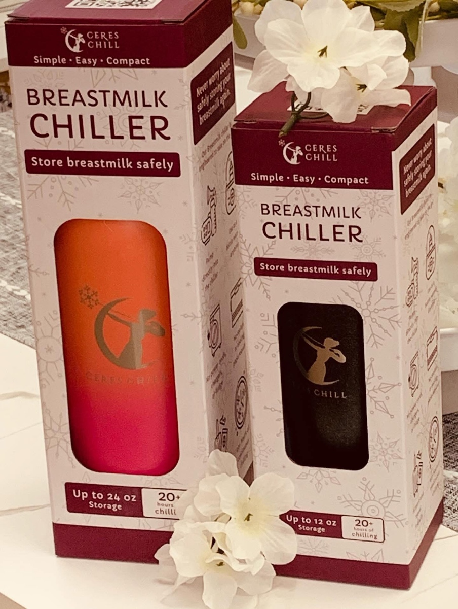 Boutique interior display with breastfeeding products