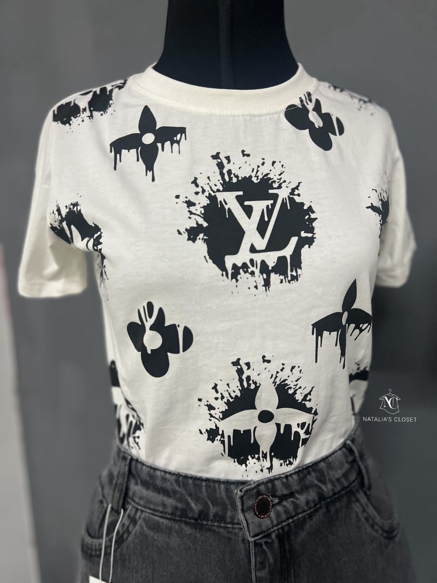 T-Shirt Estampa LV Grunge