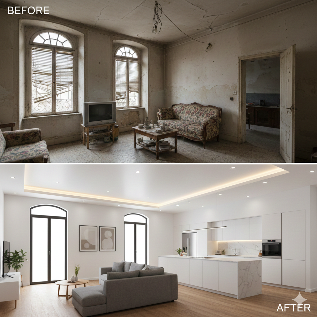 Criação de Open Space - Sala e Cozinha