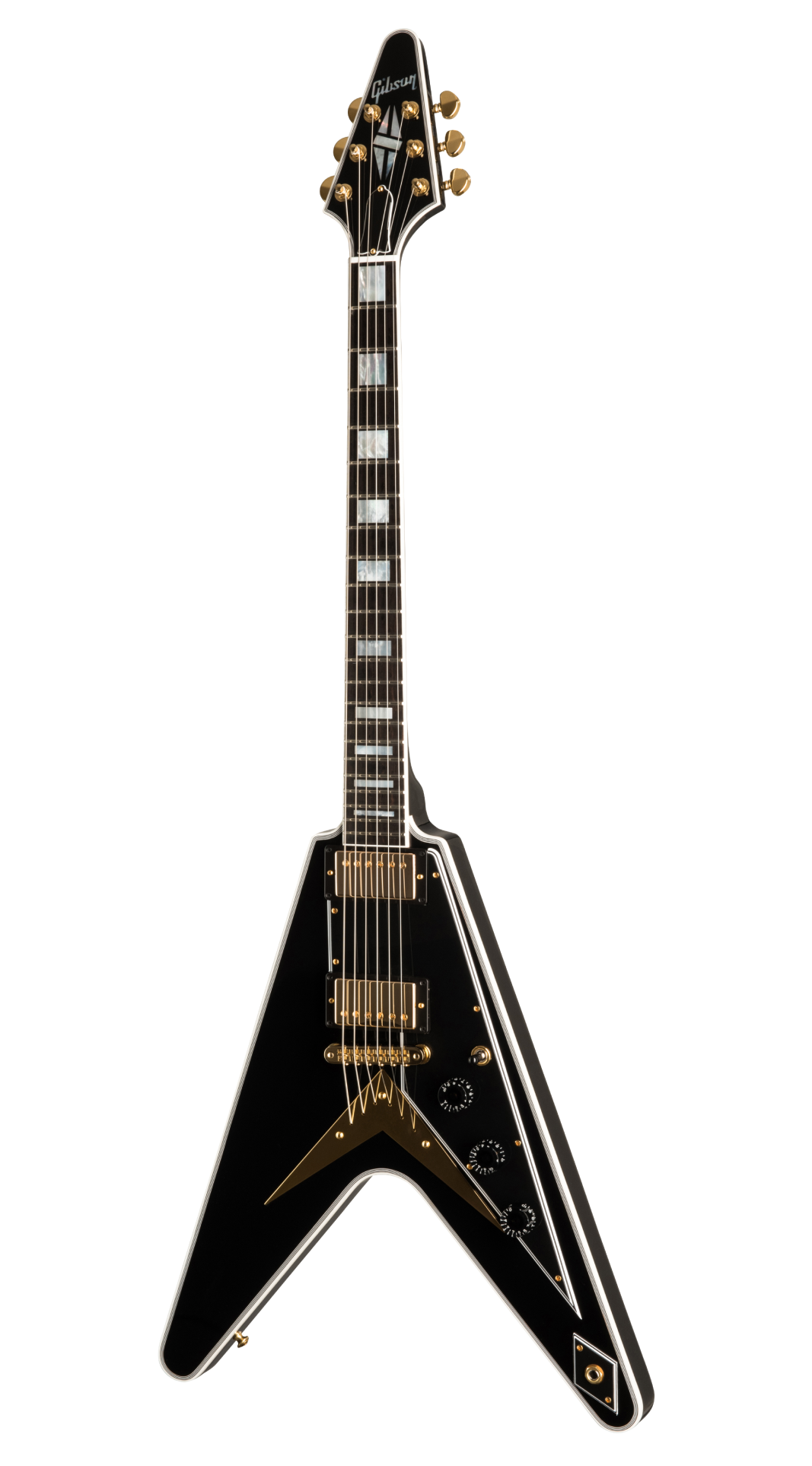 Электрогитара Gibson Flying V Custom w/ Ebony Fingerboard Gloss Ebony
