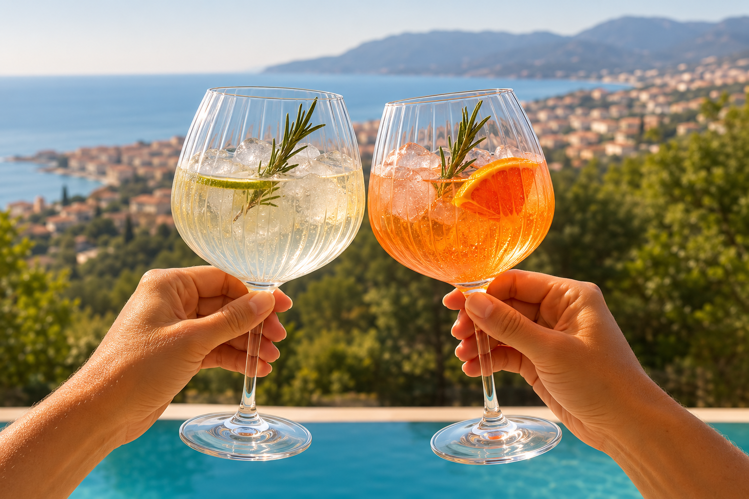 Bar mobile Spritzoli lors d'un mariage élégant sur la Côte d'Azur