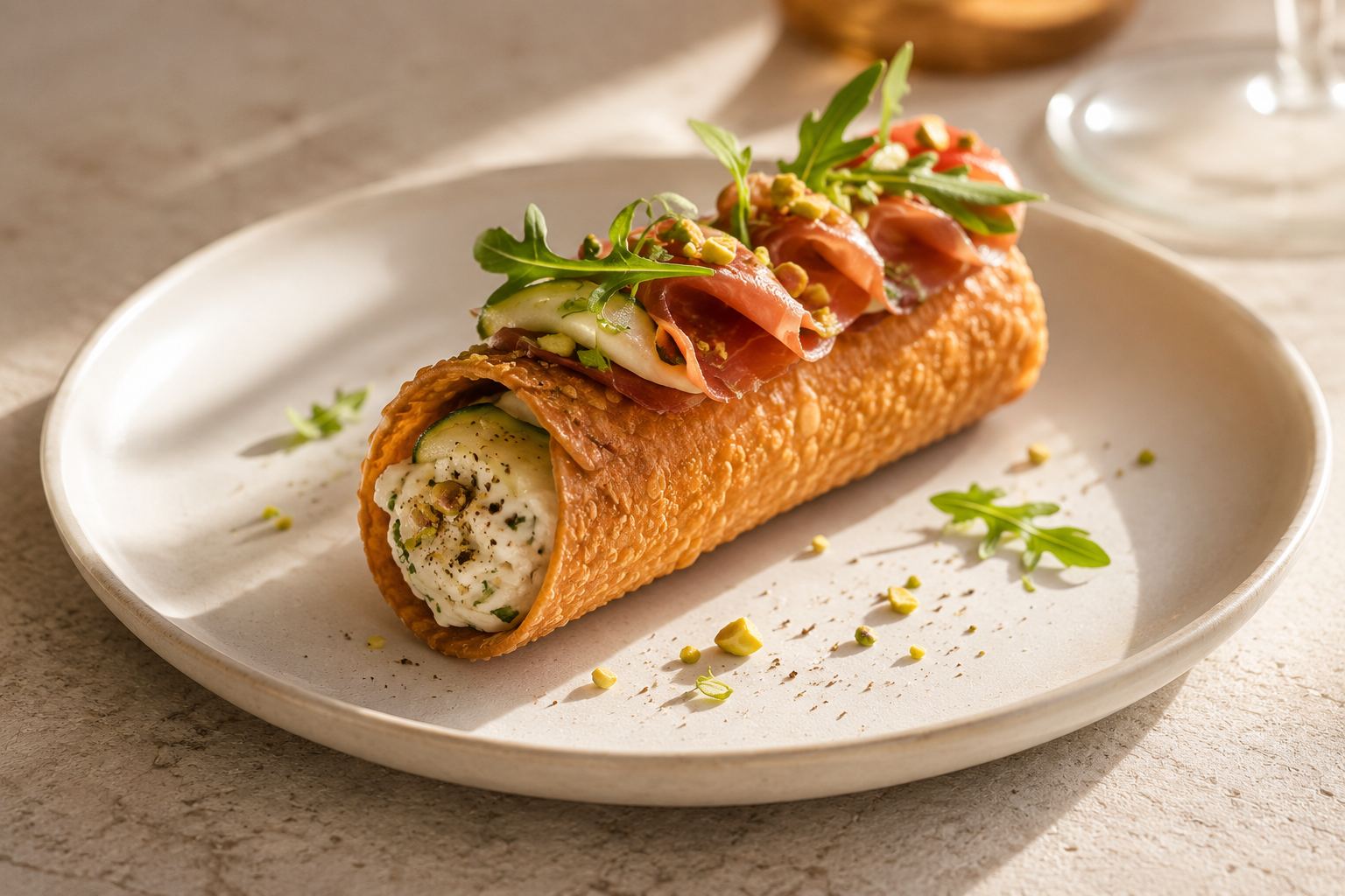 Sfizioli Spritzoli garnis de préparations fraîches - Animation culinaire italienne