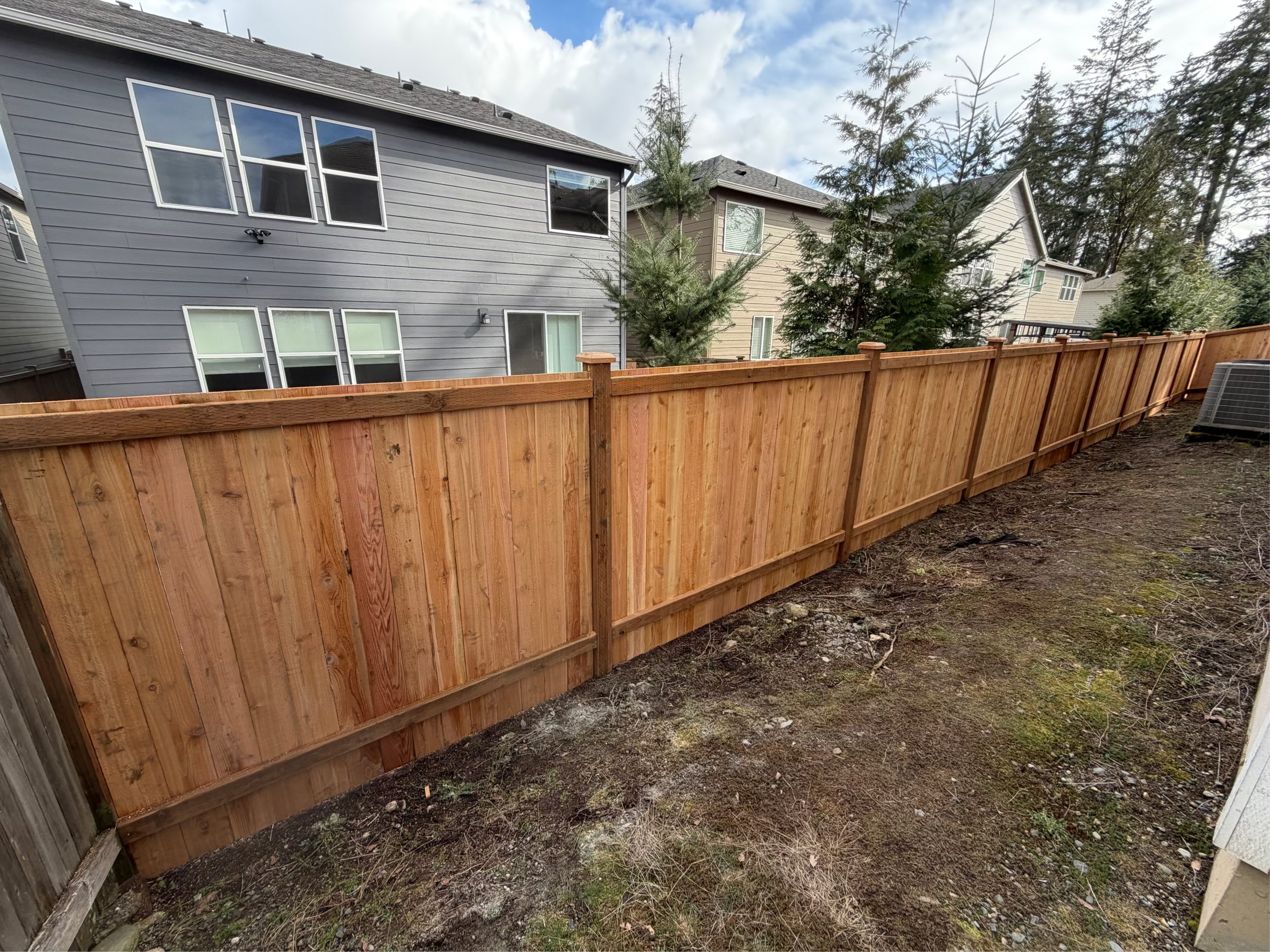 Full Panel Cedar Fence - Everett