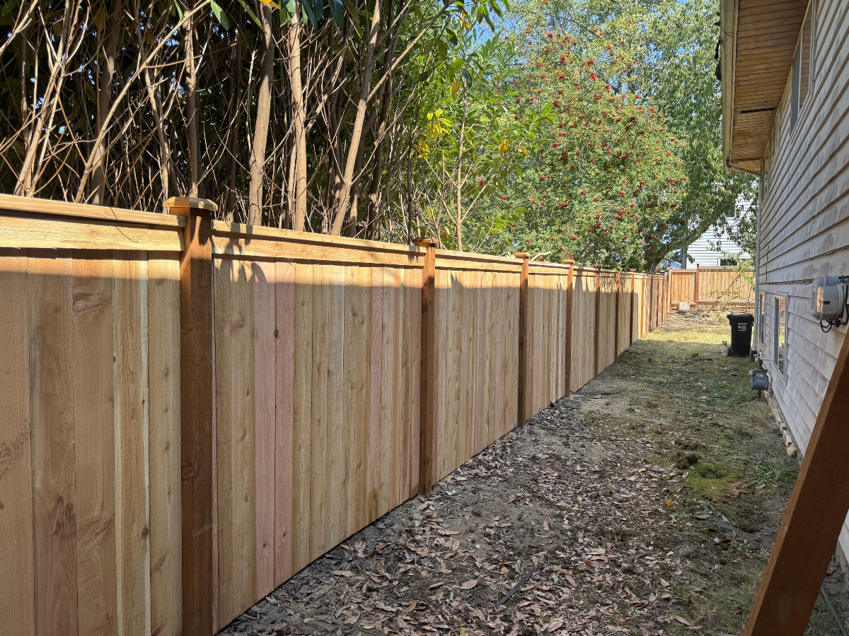 Modified Panel Cedar Fence - Everett