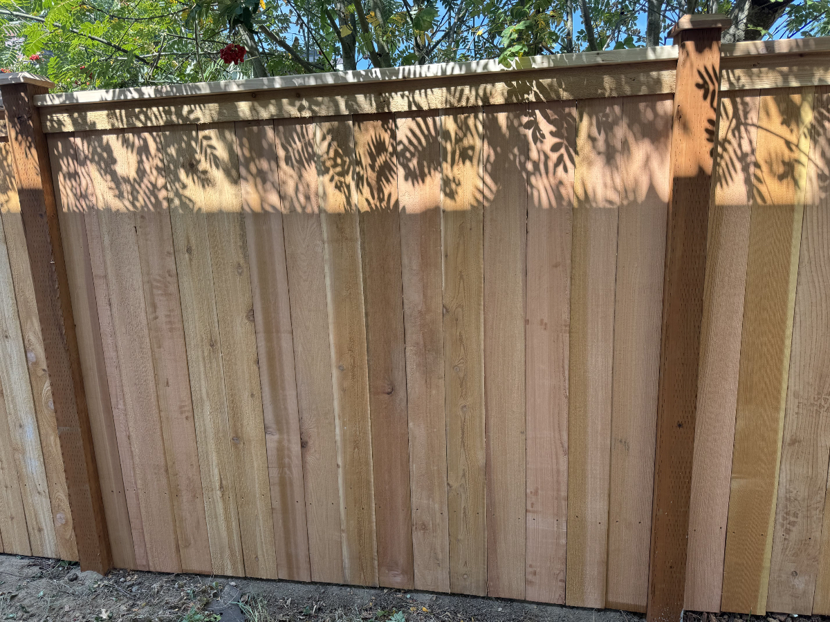 Modified Panel Cedar Fence