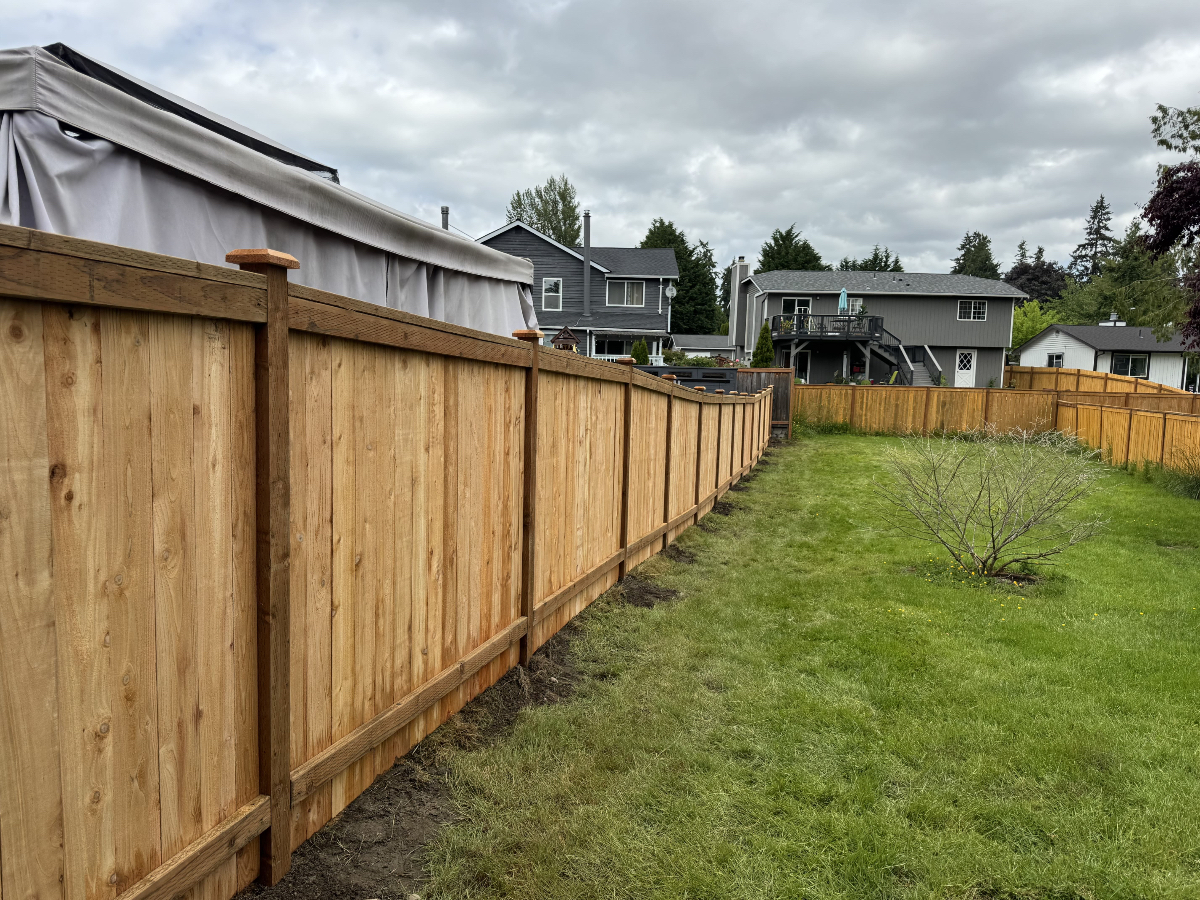 Full Panel Cedar Fence - Everett