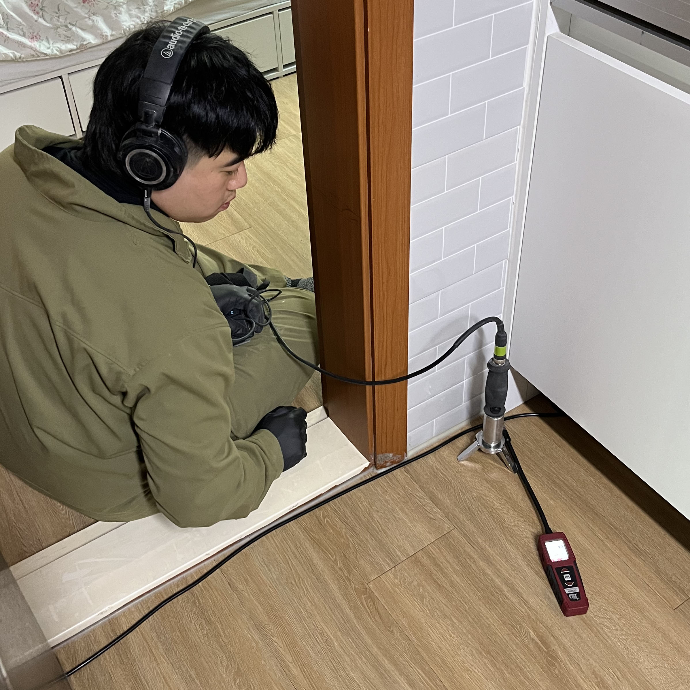 음파 누수탐지 작업