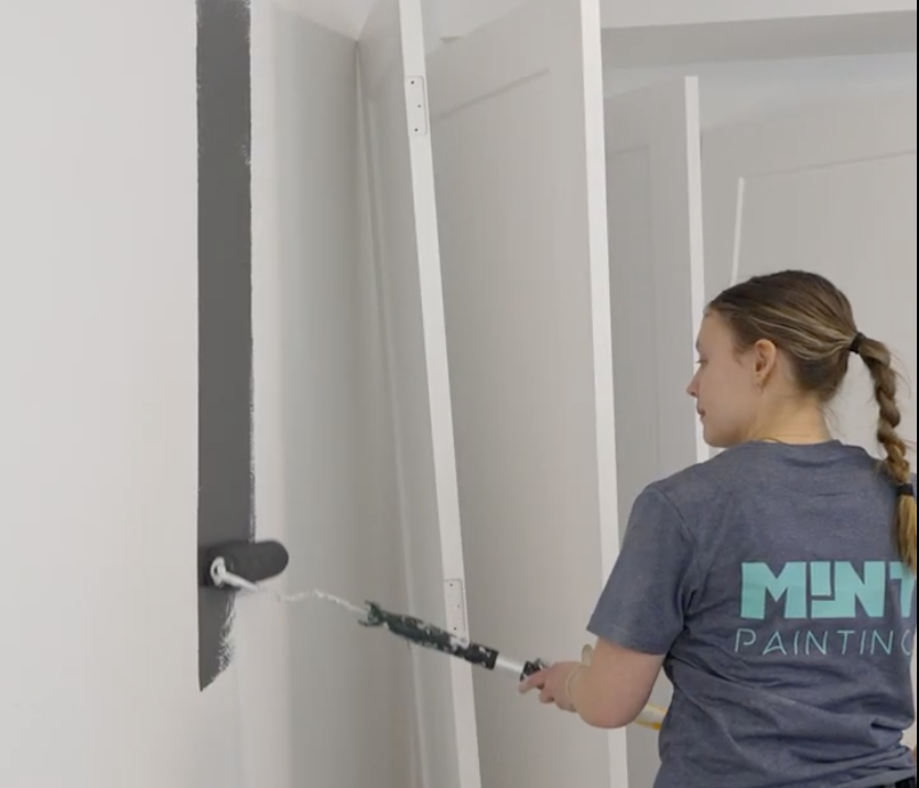 Professional painter at work