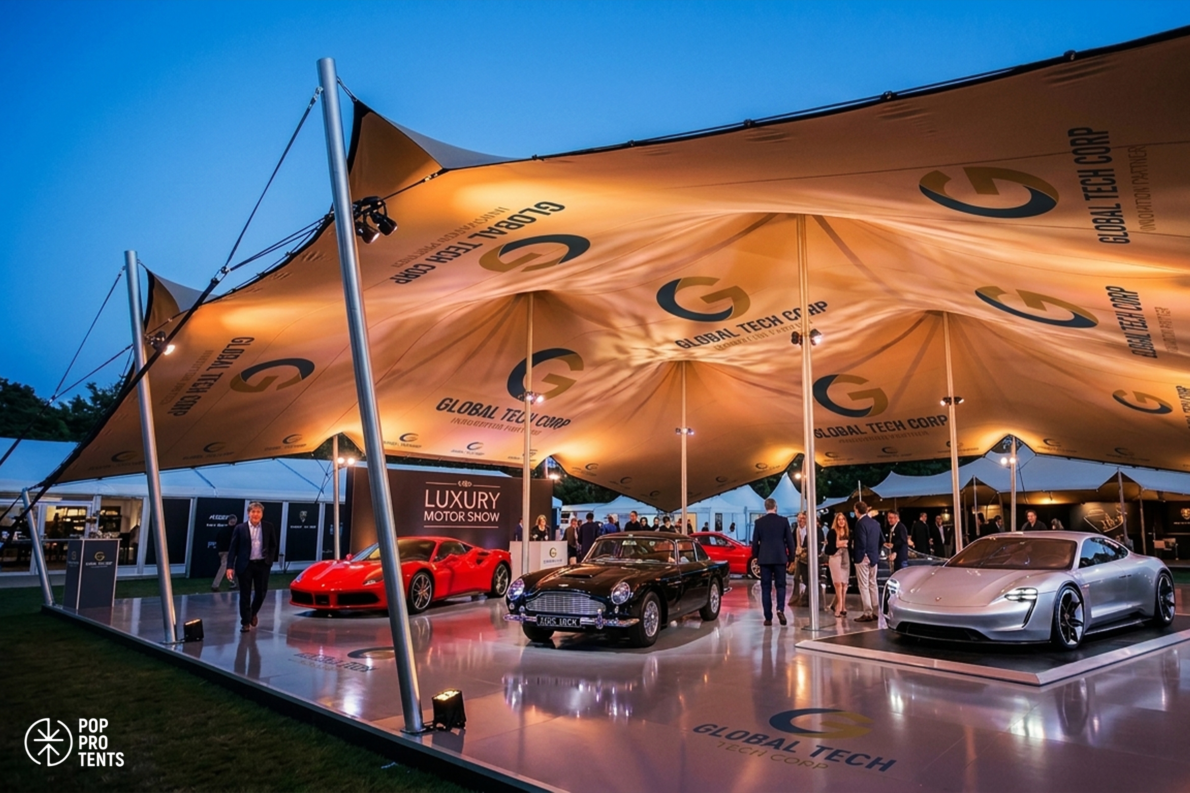 Christmas themed printed stretch tent