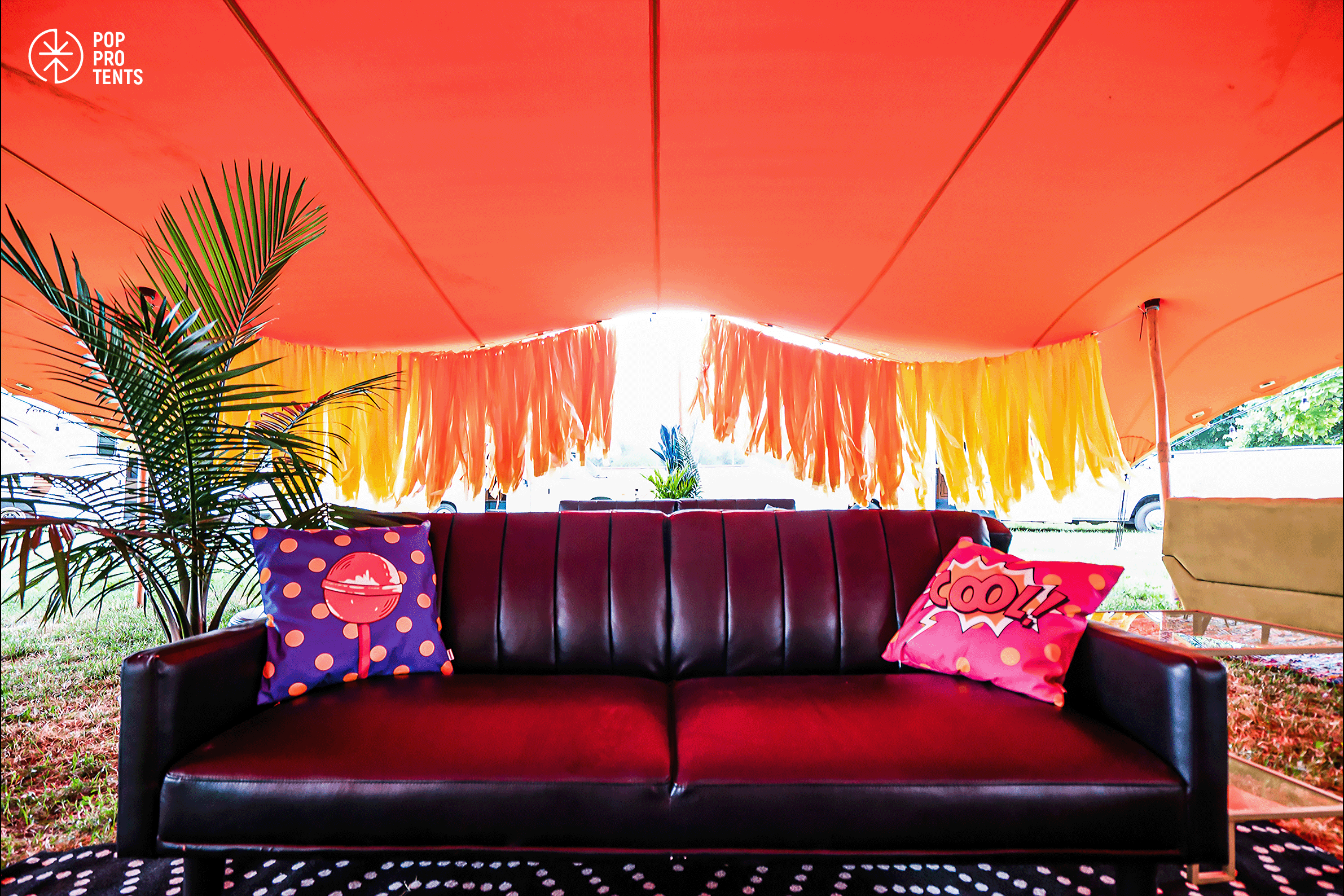 Enchanted forest themed bespoke tent decor