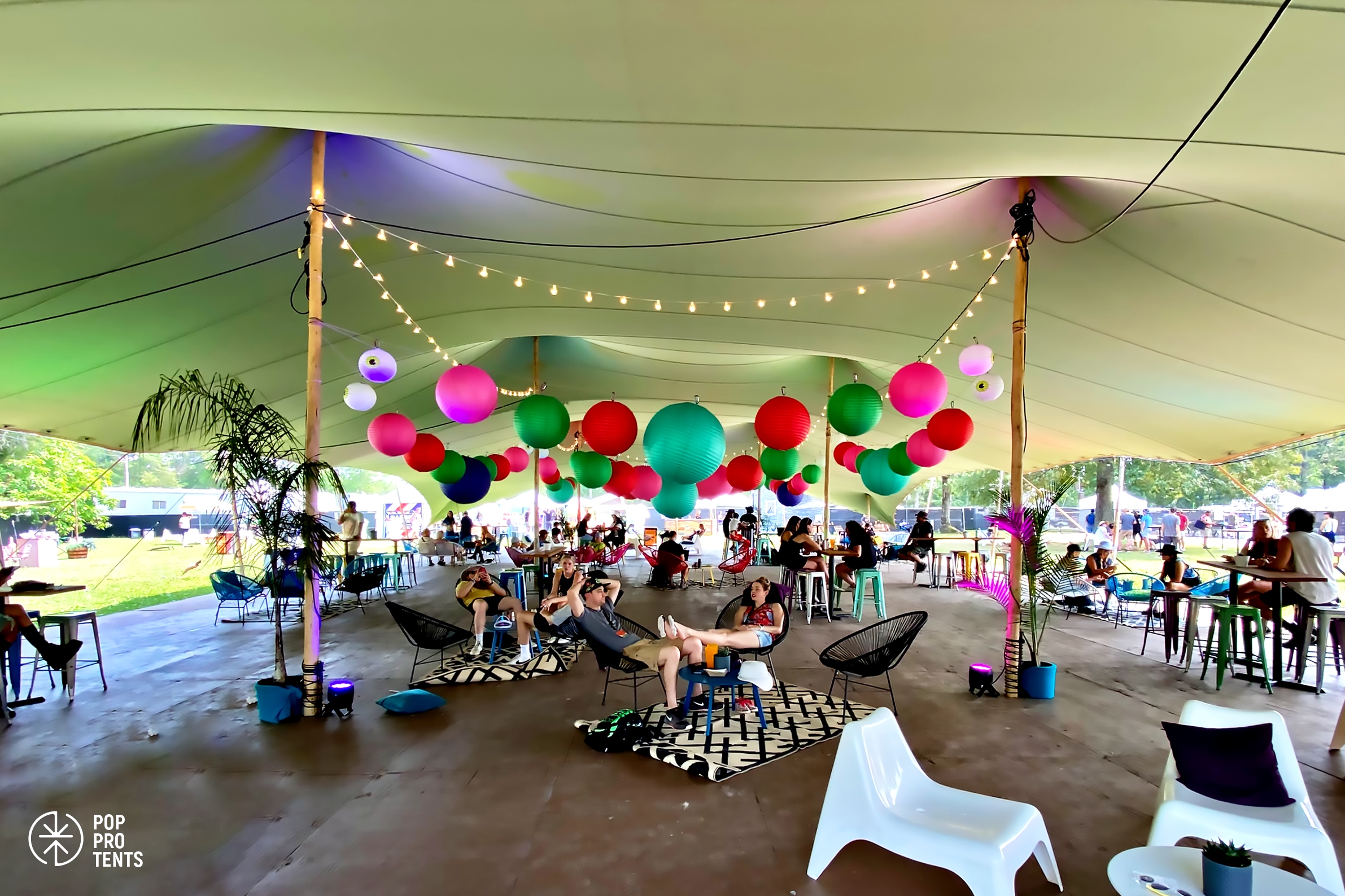 Bohemian macrame bespoke tent decor