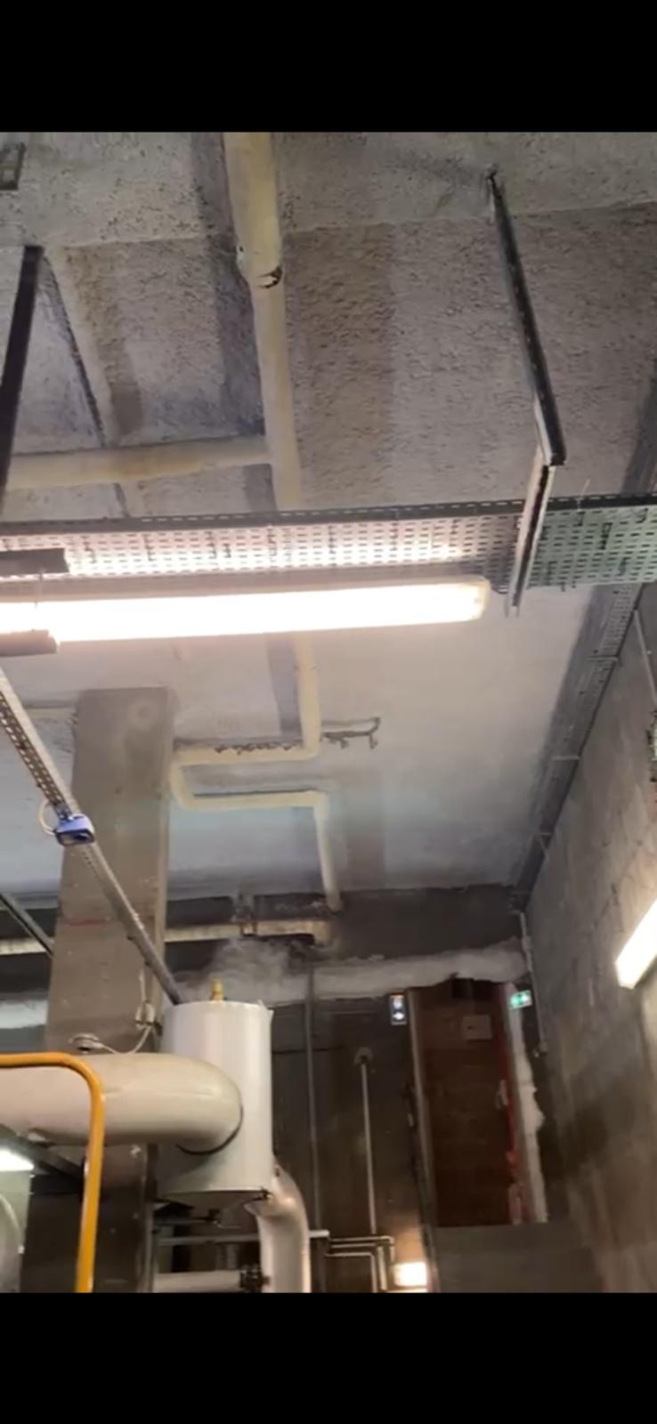 Après - Flocage Coupe-Feu sur gaine rectangulaire