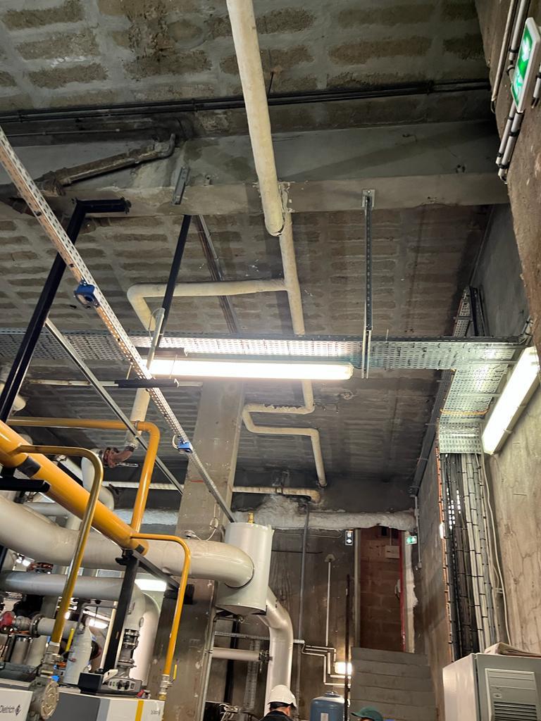 Avant - Flocage Coupe-Feu sur gaine rectangulaire