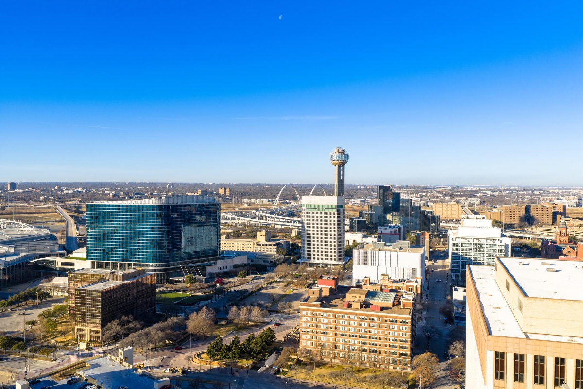 Local SEO Dallas - neighborhood targeting and map pack strategy Dallas downtown aerial view - local SEO optimization for Dallas businesses