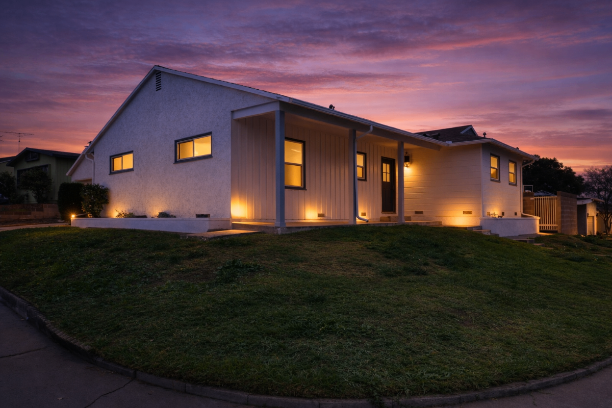 Twilight Exterior Home