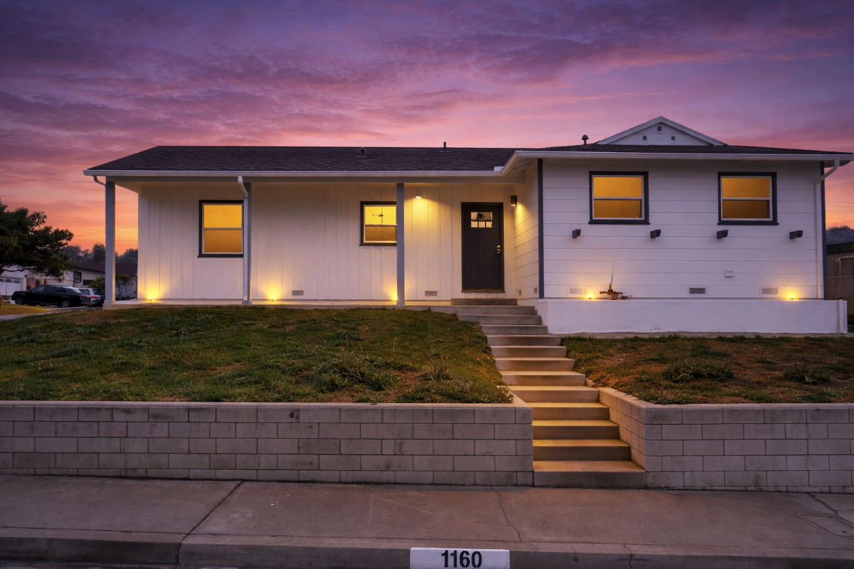 Exterior Home at Sunset