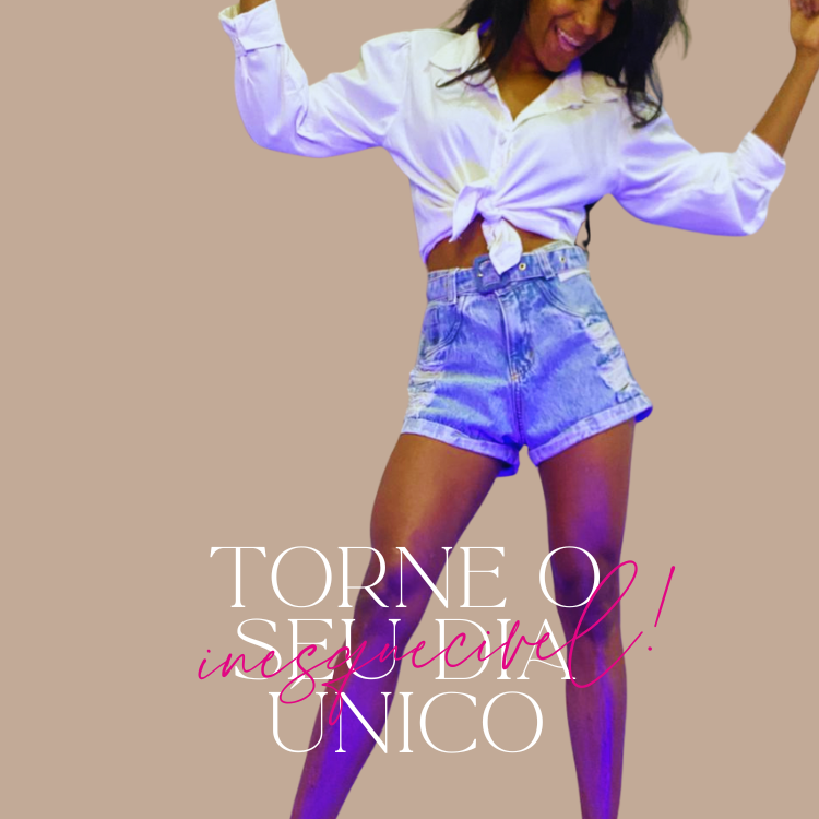 Short Jeans Cintura Alta Destroyed – Lavagem Média