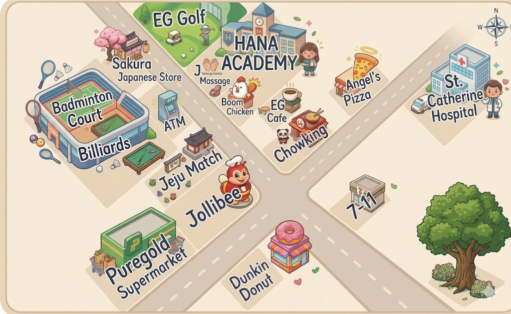 HANA Academy Surrounding Map