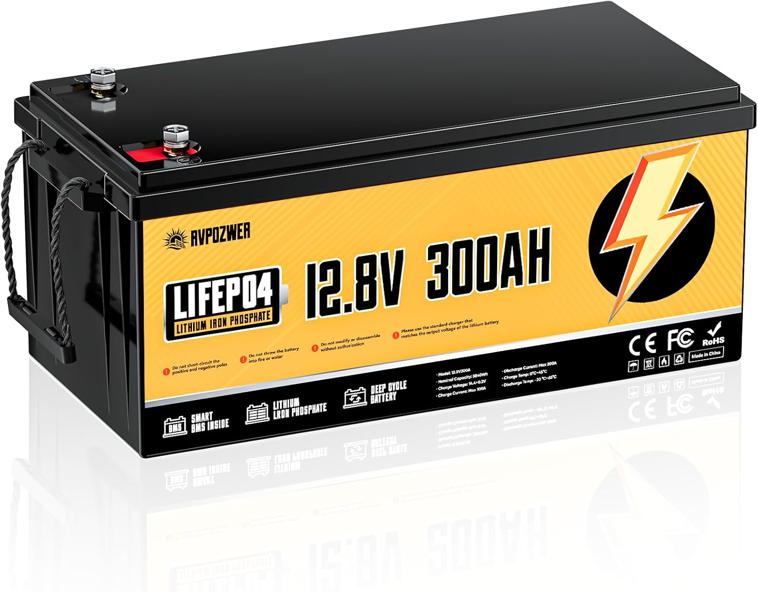 Rvpozwer 300Ah LiFePO4 Battery