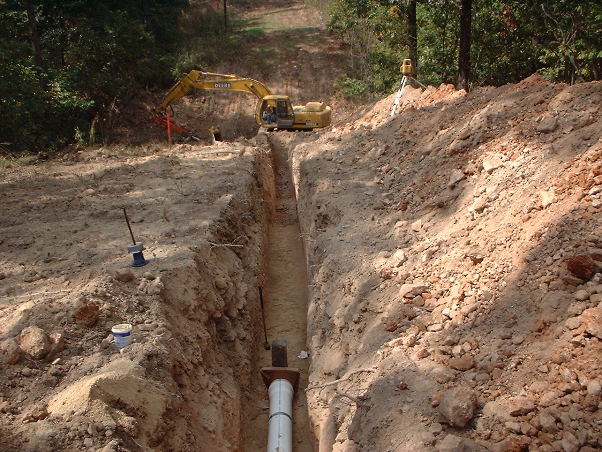 Municipal Waterline Installation Project - Excavation Detail