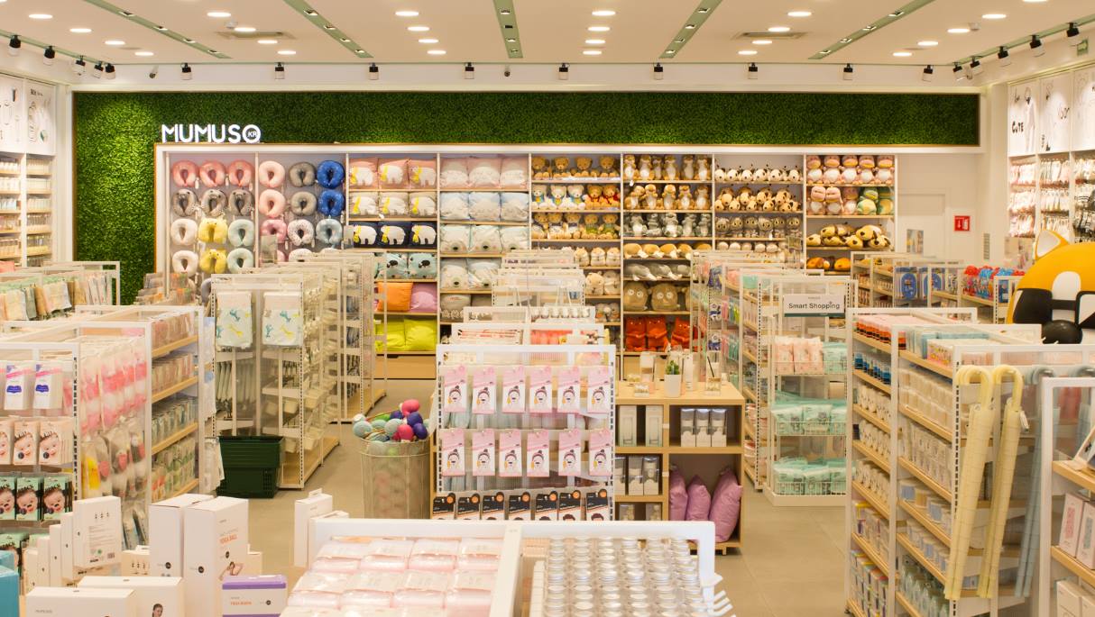 MUMUSO Korean lifestyle store interior — beauty, home, and everyday products in Jordan