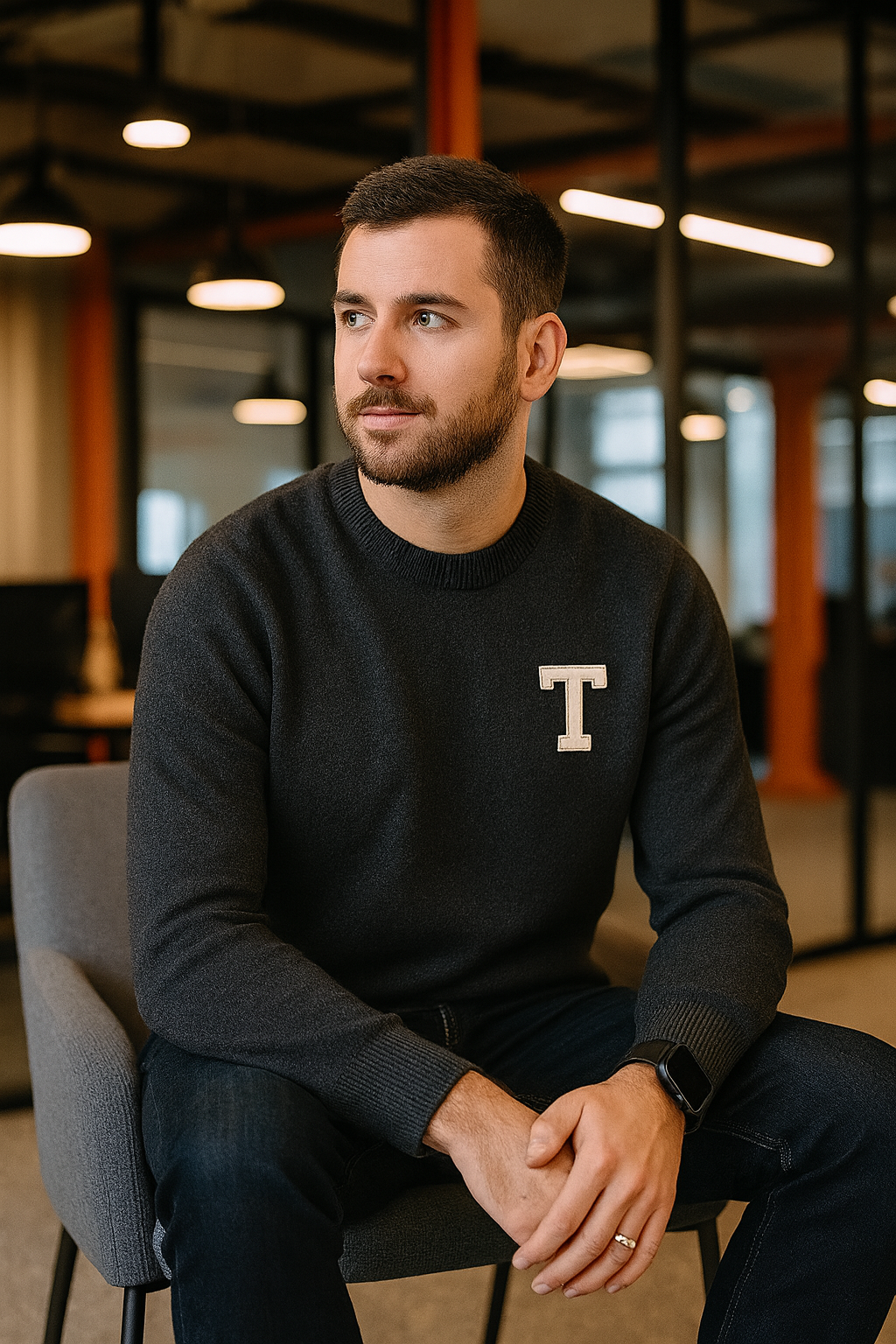Conference Crew Neck - This pullover embodies understated luxury — crafted from ultra-soft, premium yarns engineered for brands that value sophistication and substance. Custom knitwear by Pro31 Branding for sweaters applications