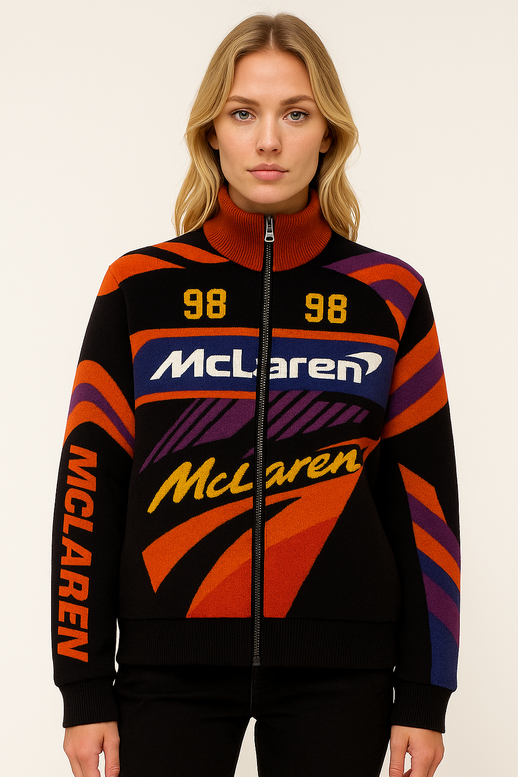 Team Unity Zip-Up - Contemporary, bold, modern knitwear designed to turn heads — premium quality, fully custom, and built for brands that move fast. Custom knitwear by Pro31 Branding for cardigan applications