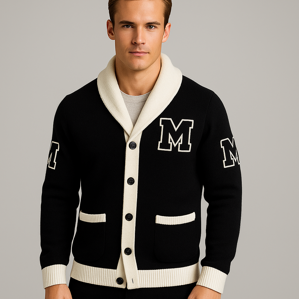 Bespoke Cardigans - Our argyle and textured designs blend traditional craftsmanship with modern silhouettes—crafted in soft, luxurious yarns for an heirloom-quality feel. Custom knitwear by Pro31 Branding for cardigans applications