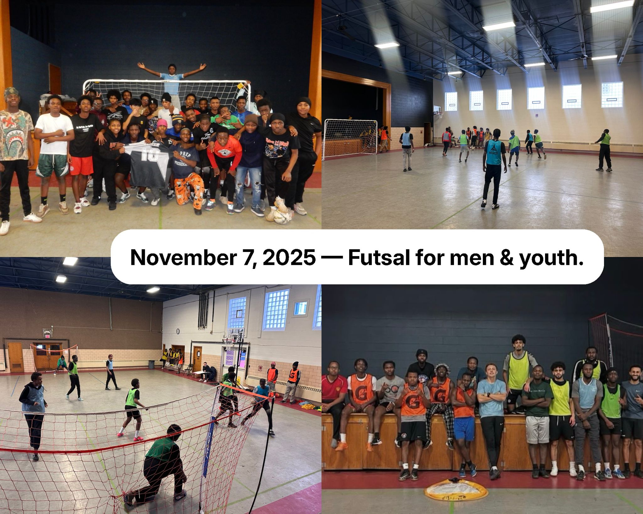 November 7, 2025 — Buffalo Sports Project launches indoor futsal for men and youth during the winter months