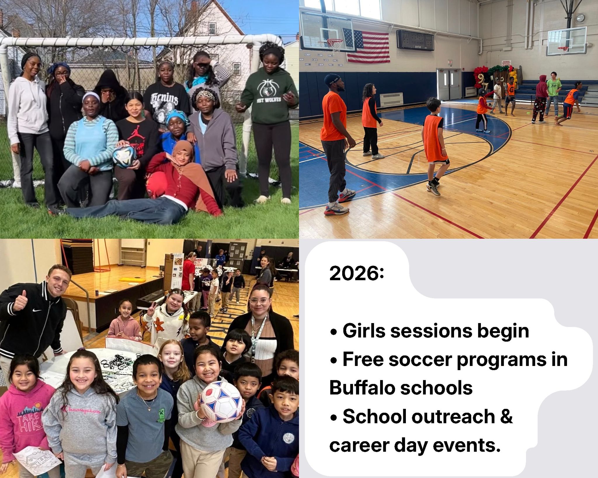 2026 — Buffalo Sports Project expands with girls sessions, school programs, and career day outreach across Buffalo