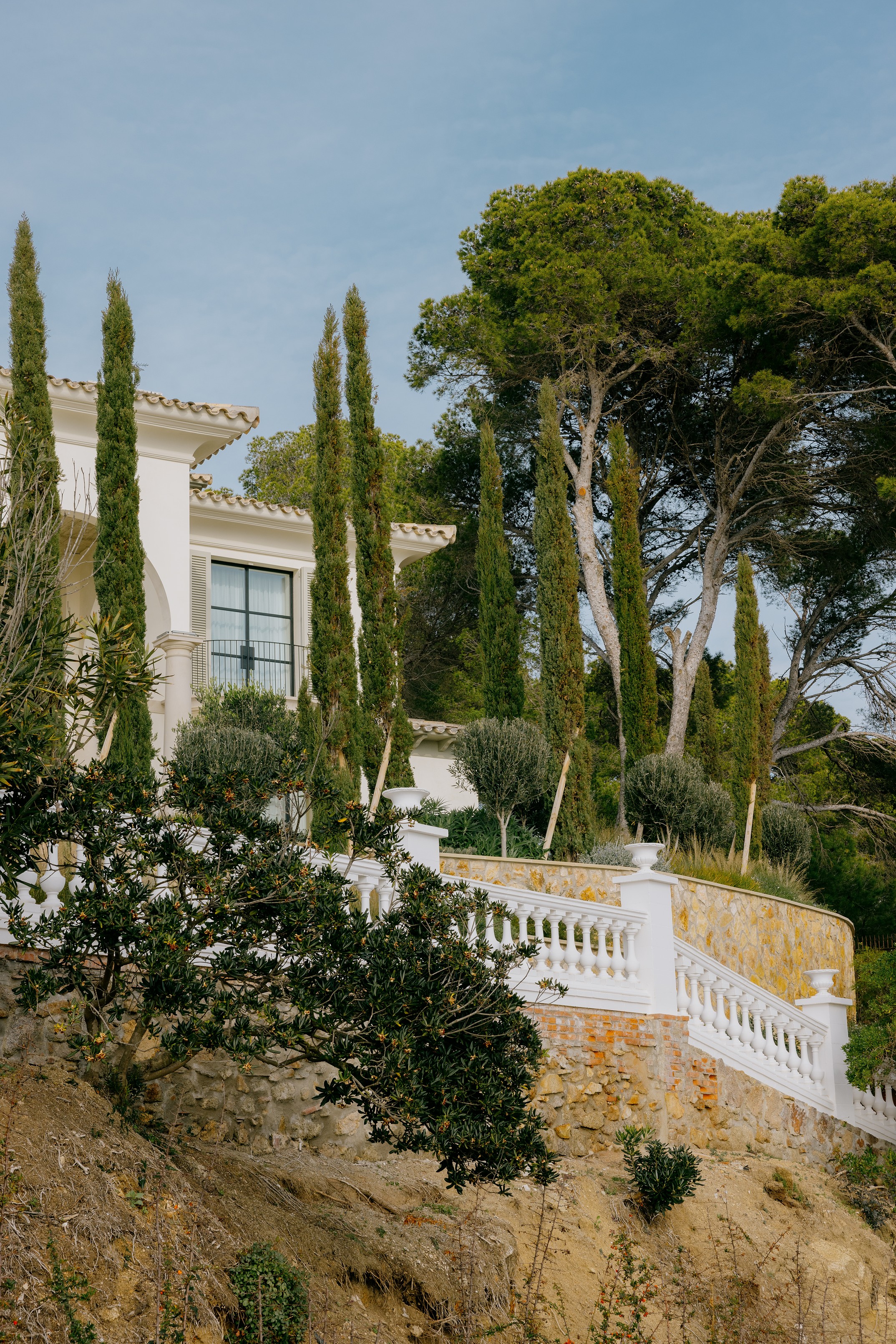 Mediterranean property courtyard