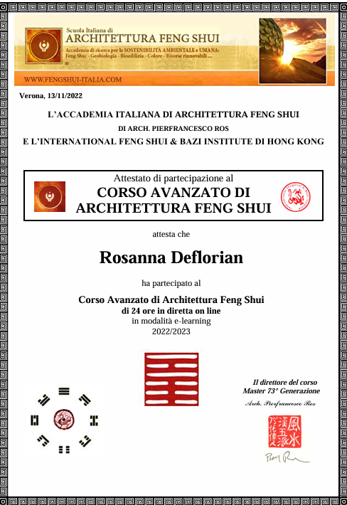 Diploma - Advanced Feng Shui Architecture Course