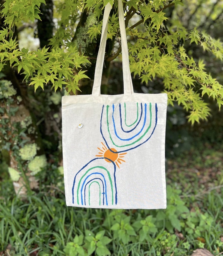 Bolsa Pintada a Mano - Arcoíris