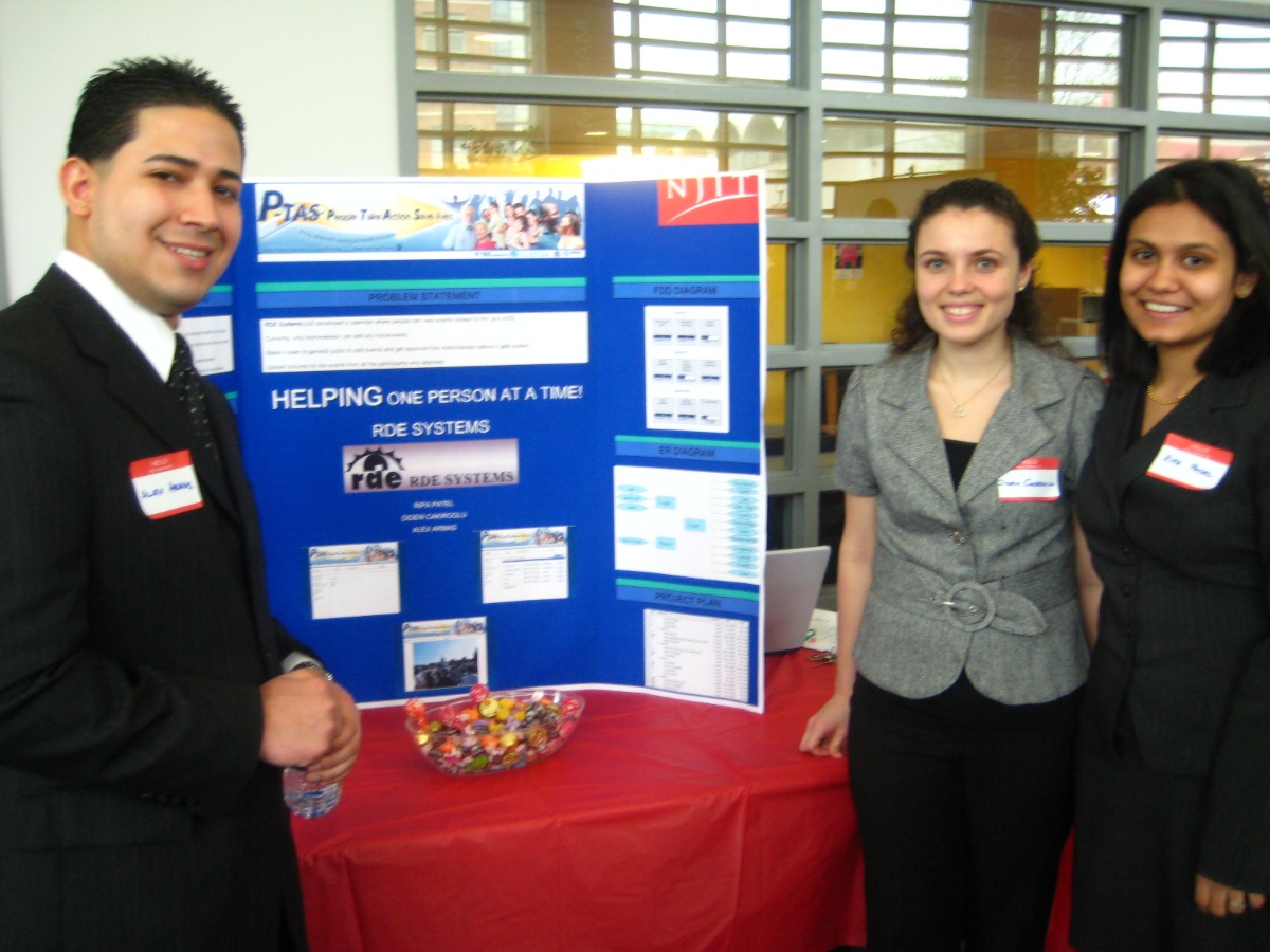 YWCC Capstone Final Presentations Showcase with students presenting to industry judges and sponsors