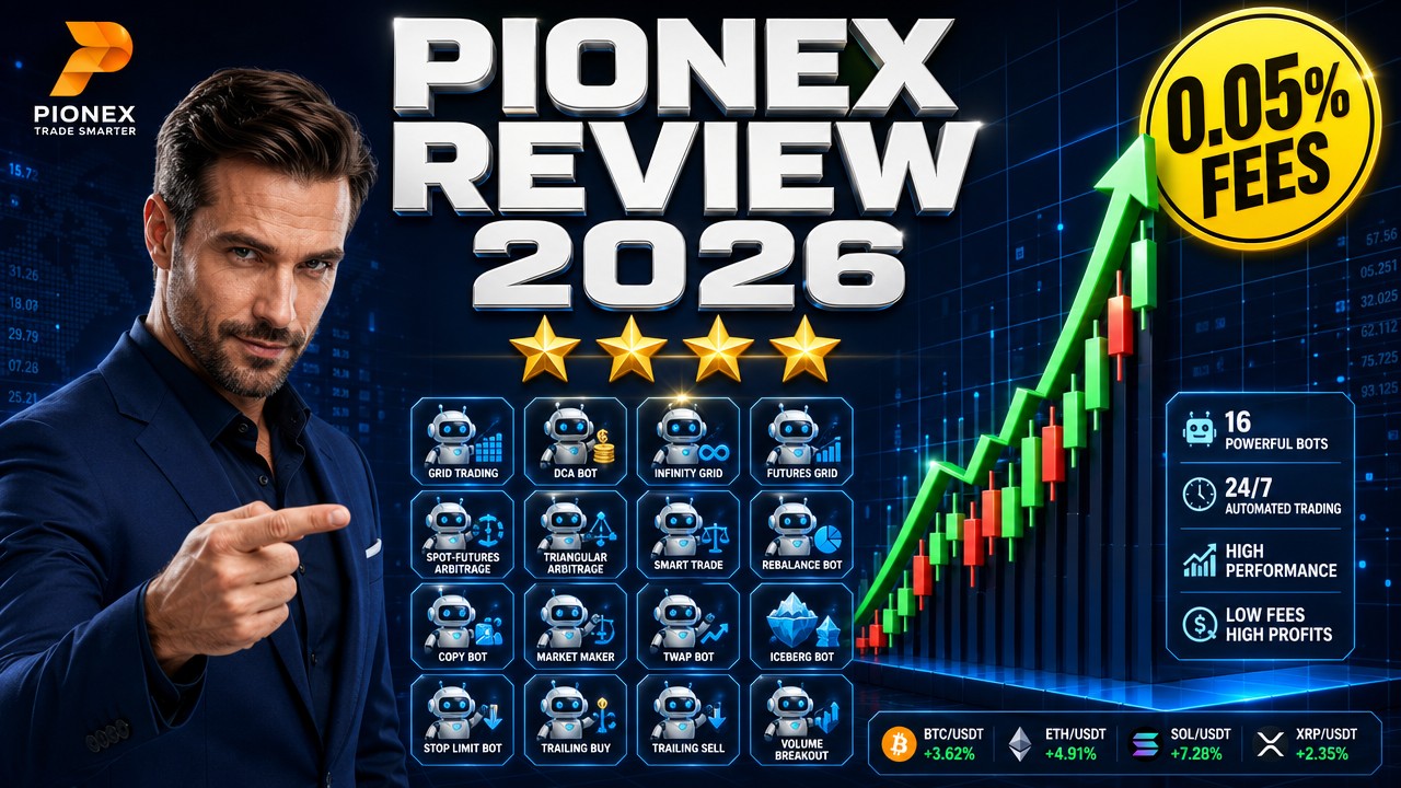 Pionex Review 2026: 16 Free Bots, 0.05% Fees — Is It Worth It?