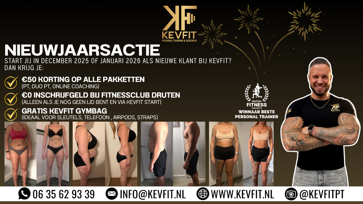 Nieuwjaarsactie KEVFIT - €50 korting op alle pakketten