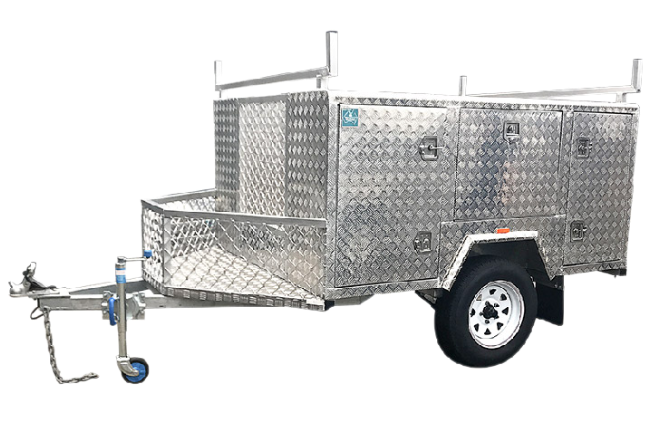 7X6 Standard Enclosed Trailer WT-UTE – 2100x1800x1150mm Aluminium Checker Plate
