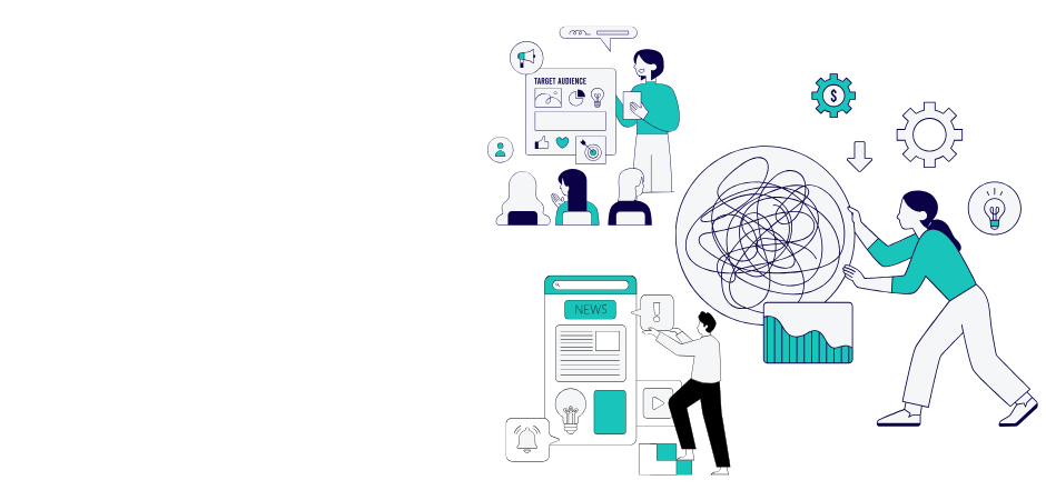 MarTech marketing technology and automation illustration