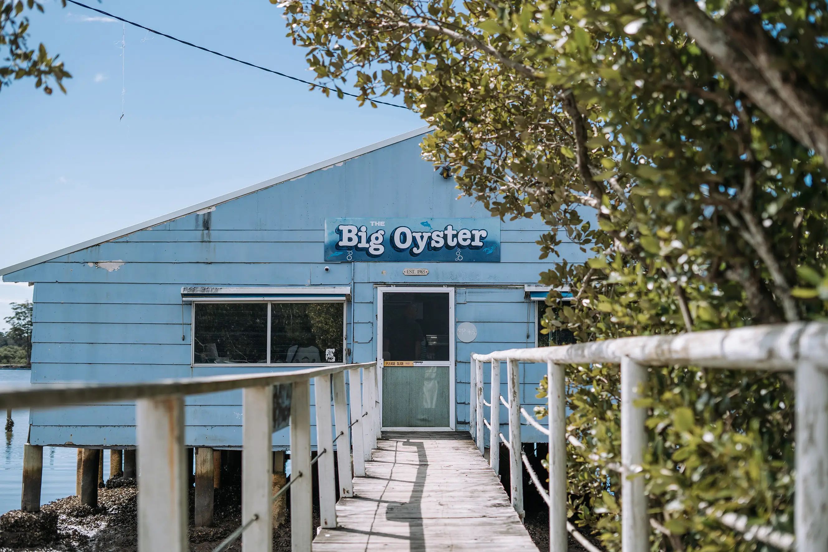 The Big Oyster pontoon on the Hastings River