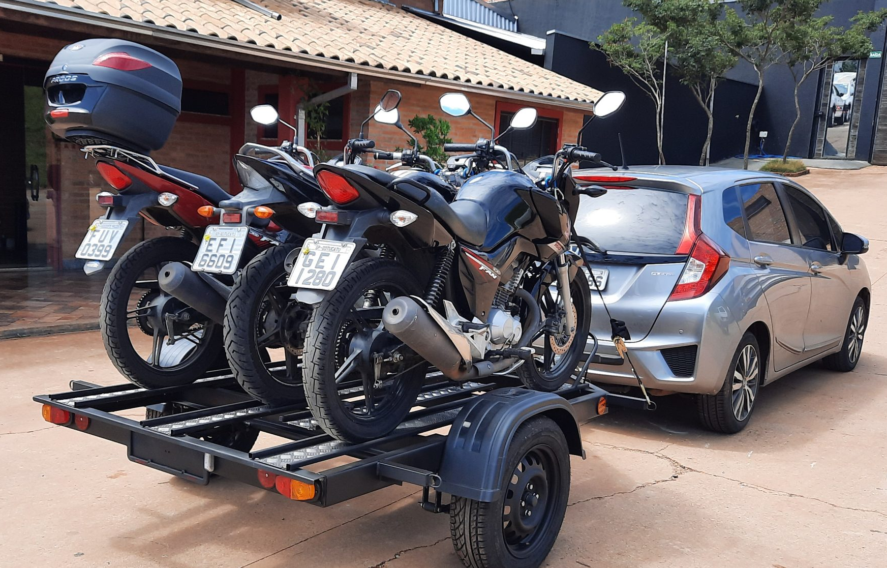 Plataforma para até 3 motos