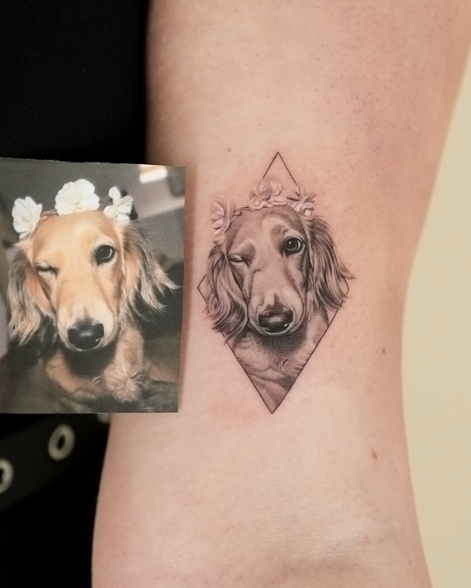 Pet portrait tattoo work 15 Tattoo work 15